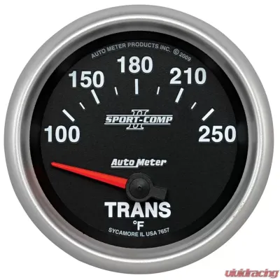 AutoMeter GAUGE; TRANSMISSION TEMP; 2 5/8in.; 100-250deg.F; ELECTRIC; SPORT-COMP II - 7657