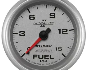 AutoMeter GAUGE; FUEL PRESSURE; 2 5/8in.; 15PSI; MECHANICAL; ULTRA-LITE II