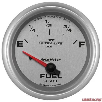 AutoMeter GAUGE; FUEL LEVEL; 2 5/8in.; 0OE TO 90OF; ELEC; ULTRA-LITE II - 7714