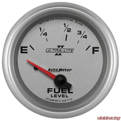 AutoMeter GAUGE; FUEL LEVEL; 2 5/8in.; 73OE TO 10OF; ELEC; ULTRA-LITE II - 7715