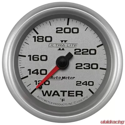 AutoMeter GAUGE; WATER TEMP; 2 5/8in.; 120-240deg.F; MECHANICAL; ULTRA-LITE II - 7732