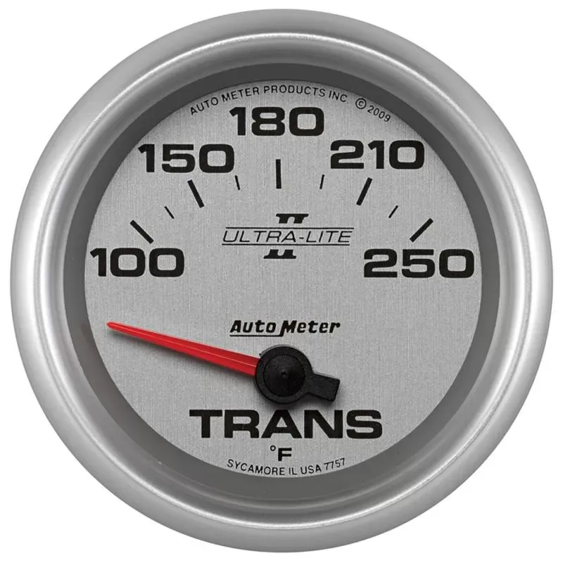 AutoMeter GAUGE; TRANSMISSION TEMP; 2 5/8in.; 100-250deg.F; ELECTRIC; ULTRA-LITE II - 7757