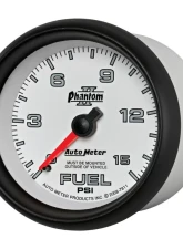 AutoMeter GAUGE; FUEL PRESSURE; 2 5/8in.; 15PSI; MECHANICAL; PHANTOM II                                     - 7811 - Image 2