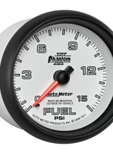 AutoMeter GAUGE; FUEL PRESSURE; 2 5/8in.; 15PSI; MECHANICAL; PHANTOM II                                     - 7811 - Image 5