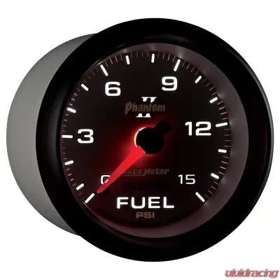 AutoMeter GAUGE; FUEL PRESSURE; 2 5/8in.; 15PSI; MECHANICAL; PHANTOM II - 7811