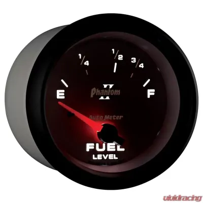 AutoMeter GAUGE; FUEL LEVEL; 2 5/8in.; 73OE TO 10OF; ELEC; PHANTOM II - 7815