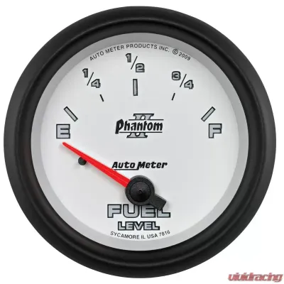 AutoMeter GAUGE; FUEL LEVEL; 2 5/8in.; 240OE TO 33OF; ELEC; PHANTOM II - 7816