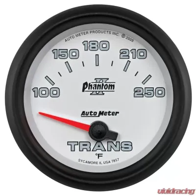 AutoMeter GAUGE; TRANSMISSION TEMP; 2 5/8in.; 100-250deg.F; ELECTRIC; PHANTOM II - 7857