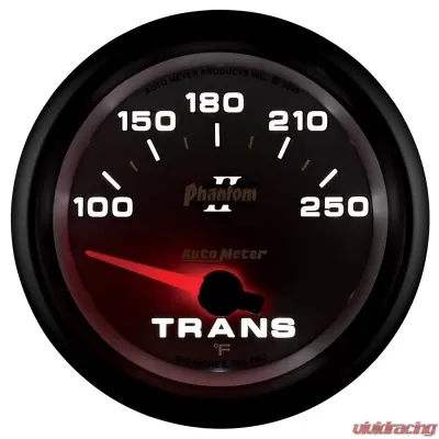 AutoMeter GAUGE; TRANSMISSION TEMP; 2 5/8in.; 100-250deg.F; ELECTRIC; PHANTOM II - 7857