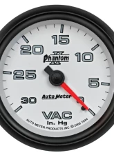 AutoMeter GAUGE; VACUUM; 2 5/8in.; 30INHG; MECHANICAL; PHANTOM II                                     - 7884 - Image 6