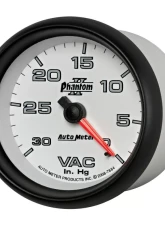 AutoMeter GAUGE; VACUUM; 2 5/8in.; 30INHG; MECHANICAL; PHANTOM II                                     - 7884 - Image 2