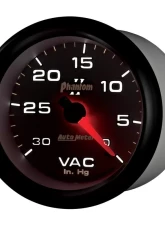 AutoMeter GAUGE; VACUUM; 2 5/8in.; 30INHG; MECHANICAL; PHANTOM II                                     - 7884 - Image 3