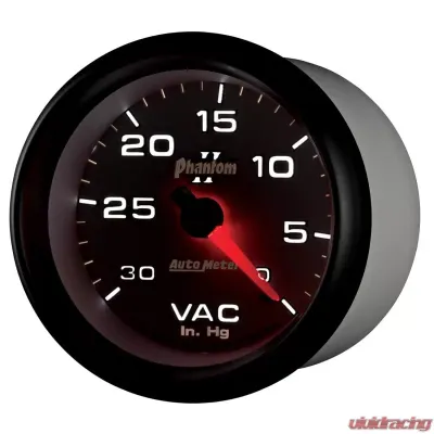 AutoMeter GAUGE; VACUUM; 2 5/8in.; 30INHG; MECHANICAL; PHANTOM II - 7884