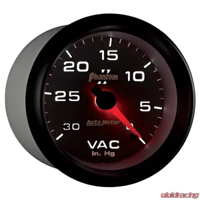 AutoMeter GAUGE; VACUUM; 2 5/8in.; 30INHG; MECHANICAL; PHANTOM II - 7884