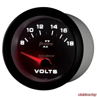 AutoMeter GAUGE; VOLTMETER; 2 5/8in.; 18V; ELECTRIC; PHANTOM II - 7891
