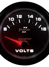 AutoMeter GAUGE; VOLTMETER; 2 5/8in.; 18V; ELECTRIC; PHANTOM II                                     - 7891 - Image 4