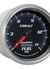 AutoMeter GAUGE; FUEL PRESSURE; 2 5/8in.; 15PSI; MECHANICAL; COBALT                                     - 7911 - Image 5
