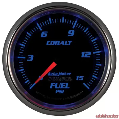 AutoMeter GAUGE; FUEL PRESSURE; 2 5/8in.; 15PSI; MECHANICAL; COBALT - 7911