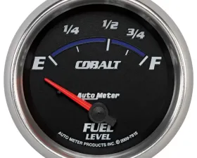 AutoMeter GAUGE; FUEL LEVEL; 2 5/8in.; 73OE TO 10OF; ELEC; COBALT