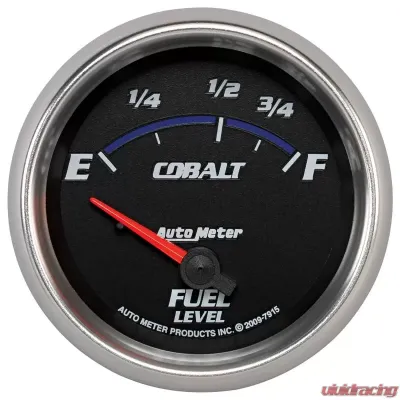 AutoMeter GAUGE; FUEL LEVEL; 2 5/8in.; 73OE TO 10OF; ELEC; COBALT - 7915