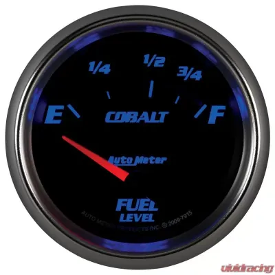 AutoMeter GAUGE; FUEL LEVEL; 2 5/8in.; 73OE TO 10OF; ELEC; COBALT - 7915