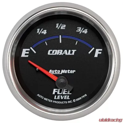 AutoMeter GAUGE; FUEL LEVEL; 2 5/8in.; 240OE TO 33OF; ELEC; COBALT - 7916