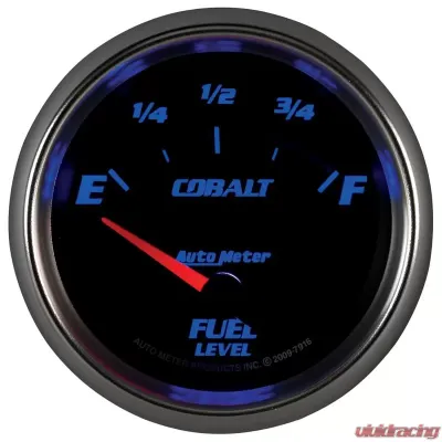 AutoMeter GAUGE; FUEL LEVEL; 2 5/8in.; 240OE TO 33OF; ELEC; COBALT - 7916