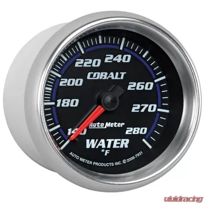 AutoMeter GAUGE; WATER TEMP; 2 5/8in.; 140-280deg.F; MECHANICAL; COBALT - 7931