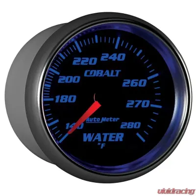 AutoMeter GAUGE; WATER TEMP; 2 5/8in.; 140-280deg.F; MECHANICAL; COBALT - 7931