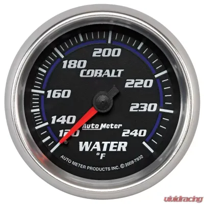 AutoMeter GAUGE; WATER TEMP; 2 5/8in.; 120-240deg.F; MECHANICAL; COBALT - 7932