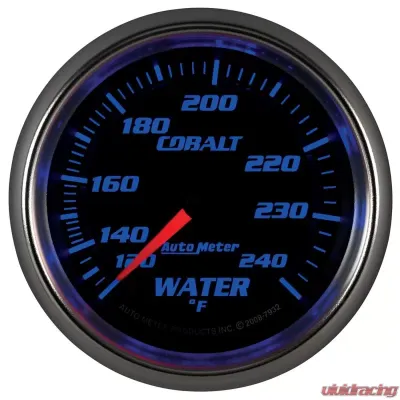 AutoMeter GAUGE; WATER TEMP; 2 5/8in.; 120-240deg.F; MECHANICAL; COBALT - 7932