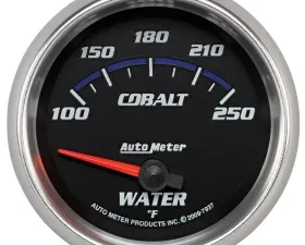 AutoMeter GAUGE; WATER TEMP; 2 5/8in.; 100-250deg.F; ELECTRIC; COBALT