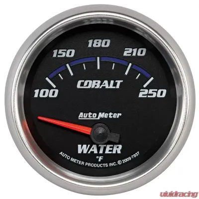 AutoMeter GAUGE; WATER TEMP; 2 5/8in.; 100-250deg.F; ELECTRIC; COBALT - 7937