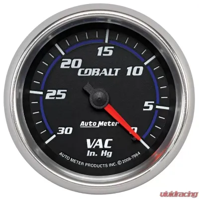AutoMeter GAUGE; VACUUM; 2 5/8in.; 30INHG; MECHANICAL; COBALT - 7984