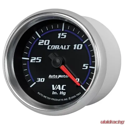 AutoMeter GAUGE; VACUUM; 2 5/8in.; 30INHG; MECHANICAL; COBALT - 7984