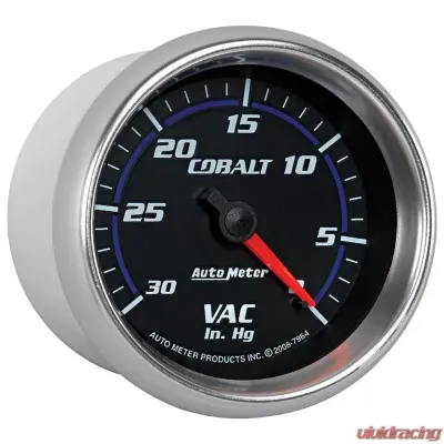 AutoMeter GAUGE; VACUUM; 2 5/8in.; 30INHG; MECHANICAL; COBALT - 7984