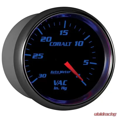 AutoMeter GAUGE; VACUUM; 2 5/8in.; 30INHG; MECHANICAL; COBALT - 7984