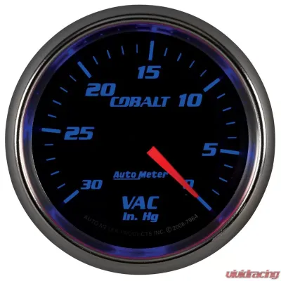 AutoMeter GAUGE; VACUUM; 2 5/8in.; 30INHG; MECHANICAL; COBALT - 7984