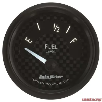 AutoMeter GAUGE; FUEL LEVEL; 2 1/16in.; 73OE TO 10OF; ELEC; GT - 8015