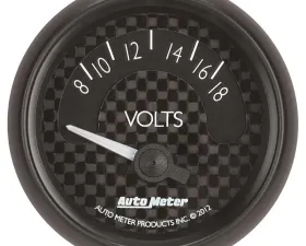 AutoMeter GAUGE; VOLTMETER; 2 1/16in.; 18V; ELEC; GT