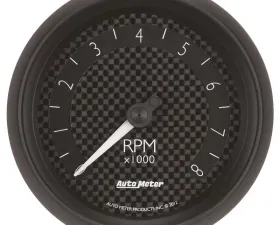 AutoMeter GAUGE; TACHOMETER; 3 3/8in.; 8K RPM; IN-DASH; GT
