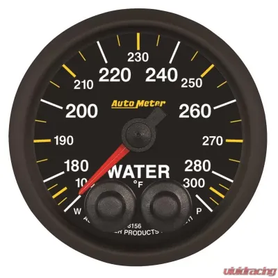 AutoMeter GAUGE; WATER TEMP; 2 1/16in.; 100-300deg.F; STEPPER MOTOR W/PEAK/WARN; NASCAR CA - 8156-05702