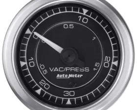 AutoMeter GAUGE; VAC/BOOST; 2 1/16in.; 30INHG-30PSI; DIGITAL STEPPER MOTOR; CHRONO