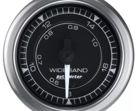 AutoMeter GAUGE; AIR/FUEL RATIO-WIDEBAND; ANALOG; 2 1/16in.; 8:1-18:1; STEPPER MOTOR; CHRO