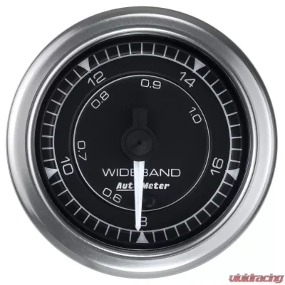 AutoMeter GAUGE; AIR/FUEL RATIO-WIDEBAND; ANALOG; 2 1/16in.; 8:1-18:1; STEPPER MOTOR; CHRO - 8170