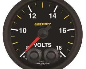 AutoMeter GAUGE; VOLTMETER; 2 1/16in.; 18V; STEPPER MOTOR W/PEAK/WARN; NASCAR CAN