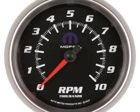 AutoMeter GAUGE; TACHOMETER; 3 3/8in.; 10K RPM; IN-DASH; BLACK; MOPAR