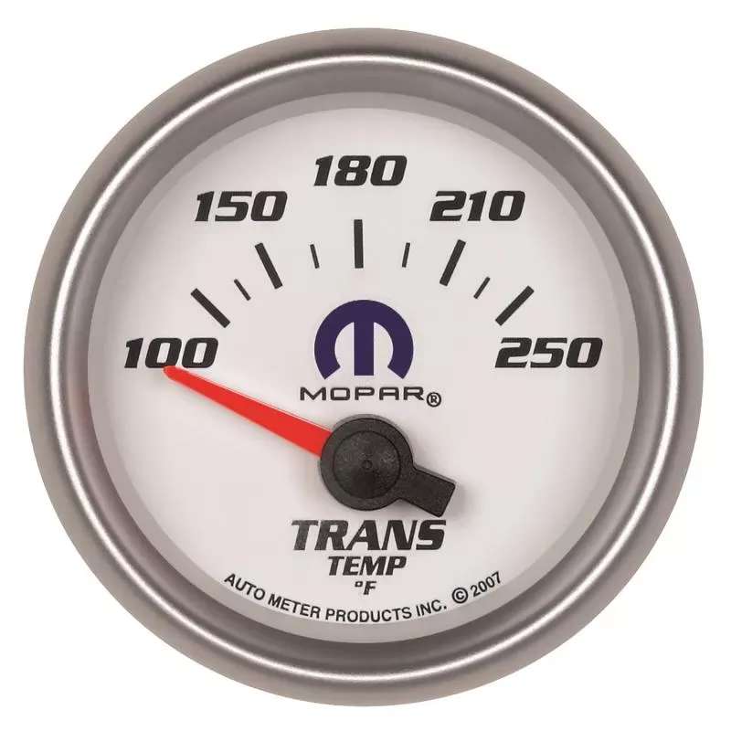 AutoMeter GAUGE; TRANSMISSION TEMP; 2 1/16in.; 100-250deg.F; ELECTRIC; WHITE; MOPAR - 880033