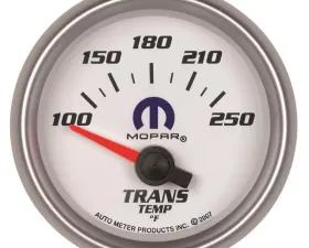 AutoMeter GAUGE; TRANSMISSION TEMP; 2 1/16in.; 100-250deg.F; ELECTRIC; WHITE; MOPAR