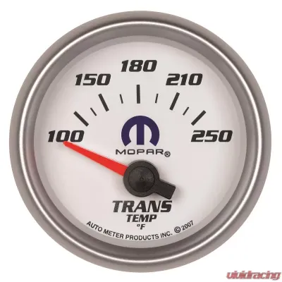 AutoMeter GAUGE; TRANSMISSION TEMP; 2 1/16in.; 100-250deg.F; ELECTRIC; WHITE; MOPAR - 880033